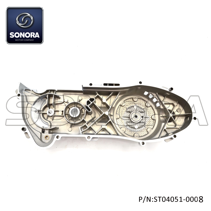 Left Crankcase Cover-Silver Tapa del cárter izquierdo-Plata