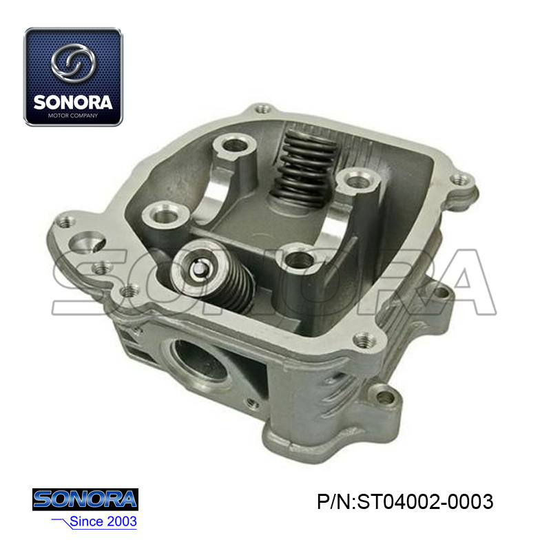 ST04002-0003 GY6-150cc 152QMI Cylinder head with valve; without EGR ST04002-0003 GY6-150cc 152QMI Culata con válvula; sin EGR