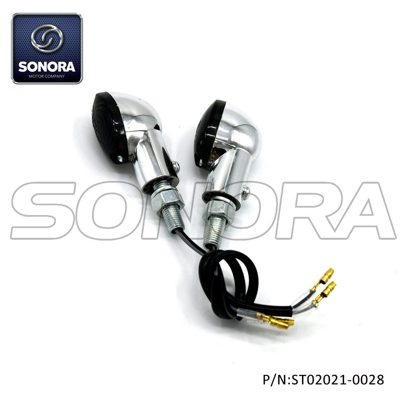 Cat Eye E-MARK LED Turning Light Smoke Lens Chrome Shell Luz de giro LED E-MARK de ojo de gato Lente ahumada Carcasa cromada