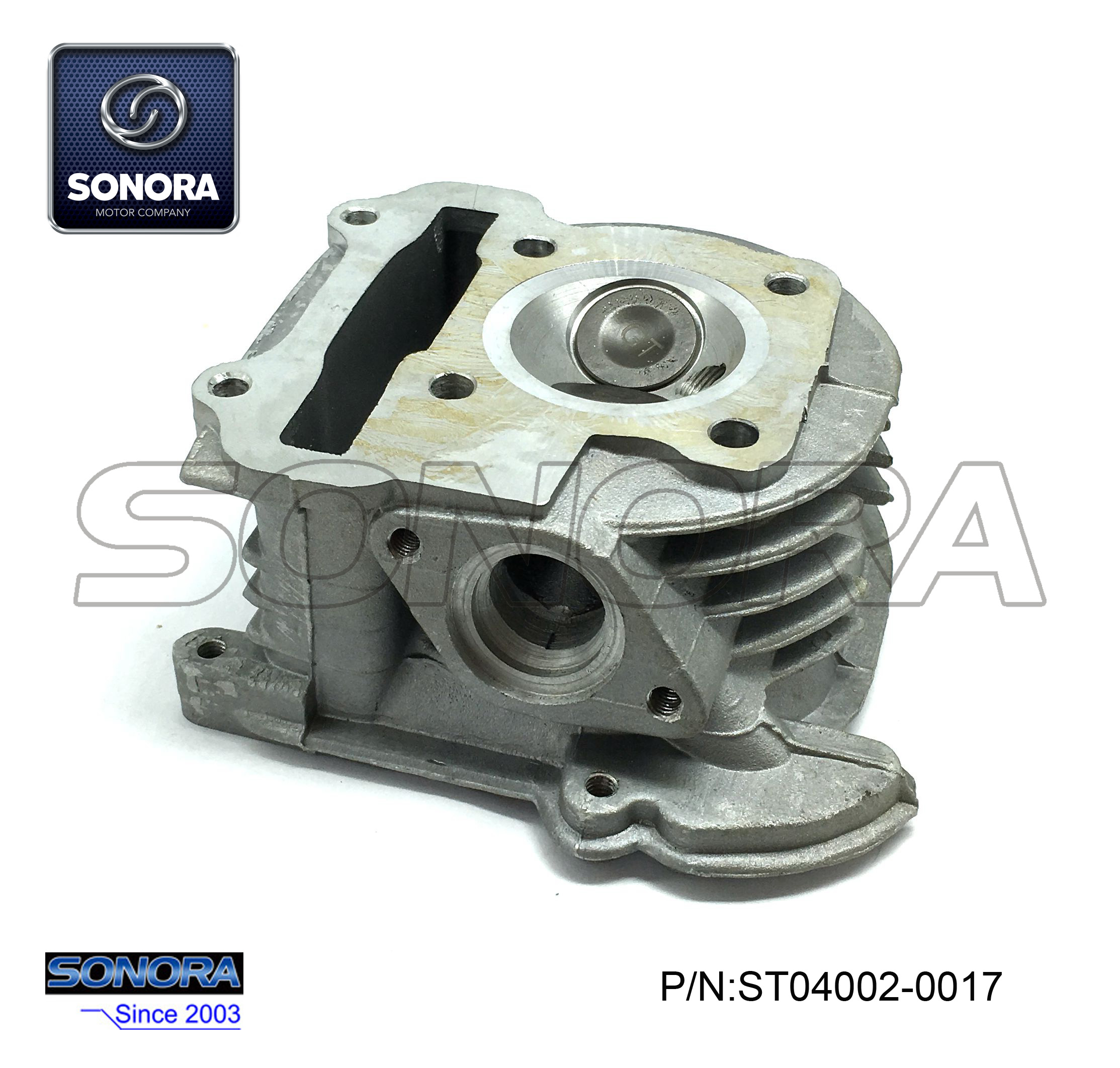 ST04002-0017 GY6-80 139QMAB Cylinder head with valve 50MM,with EGR(1) ST04002-0017 GY6-80 139QMAB Culata con válvula 50MM, con EGR (1)