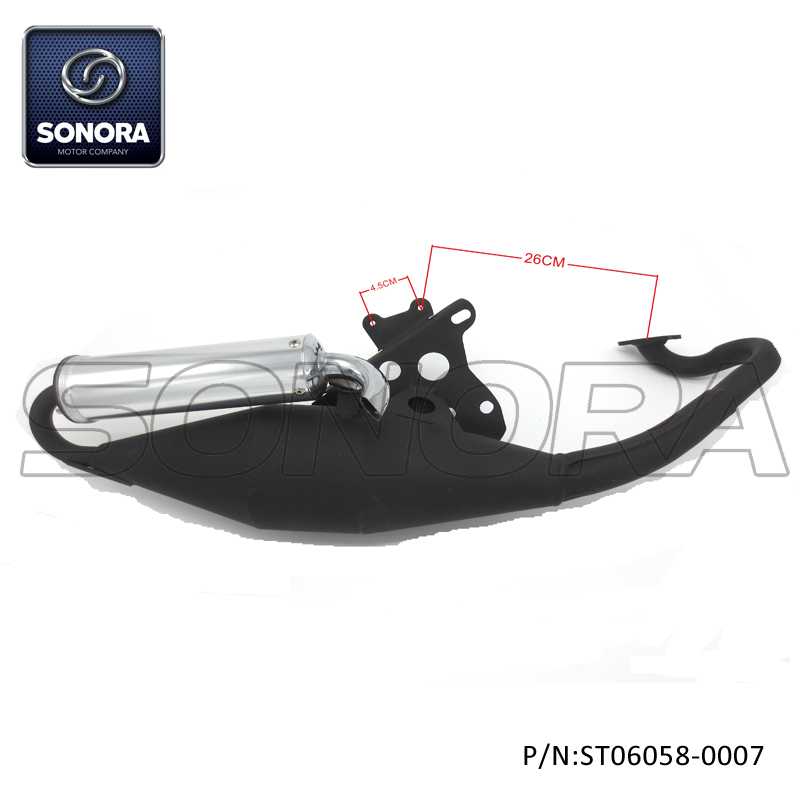 ST06058-0007 BAOTIAN spare part BT49QT-12cE3(4P)Rocky,Ghost 2T Exhaust (5) ST06058-0007 BAOTIAN repuesto BT49QT-12cE3 (4P) Rocky, Ghost 2T Escape (5)