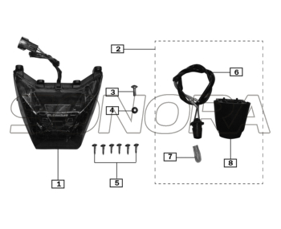 Rear lamp assembly Conjunto de luz trasera