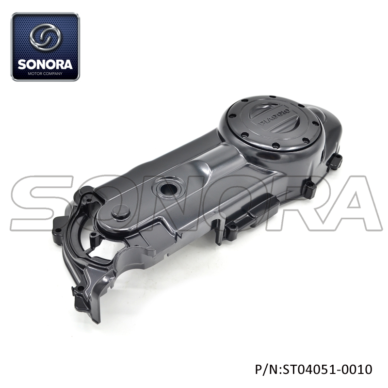 Left Crankcase Cover-Glossy black Tapa del cárter izquierdo-Negro brillante