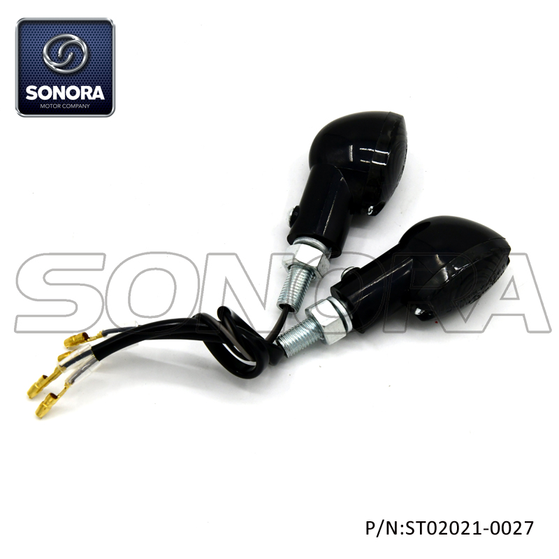 LED Turning Light Smoke Lens Body Black Luz de giro LED Cuerpo de lente ahumado Negro