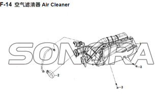 F-14 Air Cleaner XS150T-8 CROX For SYM Spare Part Top Quality