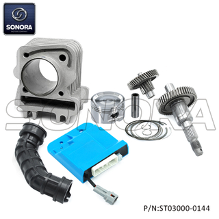 Piaggio ZIP E5 50CC High Performance ECU with gear set and big bore cylinder blue（P/N:ST03000-0144）top quality