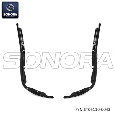 Vespa Sprint Primavera Leg shield strip gloss black(2pcs)（P/N:ST06110-0043) Top Quality