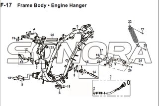 F-17 Frame Body Engine Hanger JET 14 XS175T-2 For SYM Spare Part Top Quality