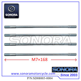 139QMA GY6-50 Cylinder Head Long Studs (M7×168) (P/N:SD08005-0004) Top Quality