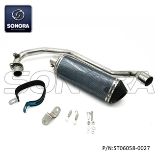 ZONTES, KIDEN Firefly 125 Sported Exhaust with Carbon firber painting (P/N:ST06058-0027) Top Quality