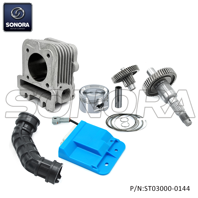 Piaggio ZIP E5 50CC High Performance ECU with gear set and big bore cylinder blue（P/N:ST03000-0144）top quality