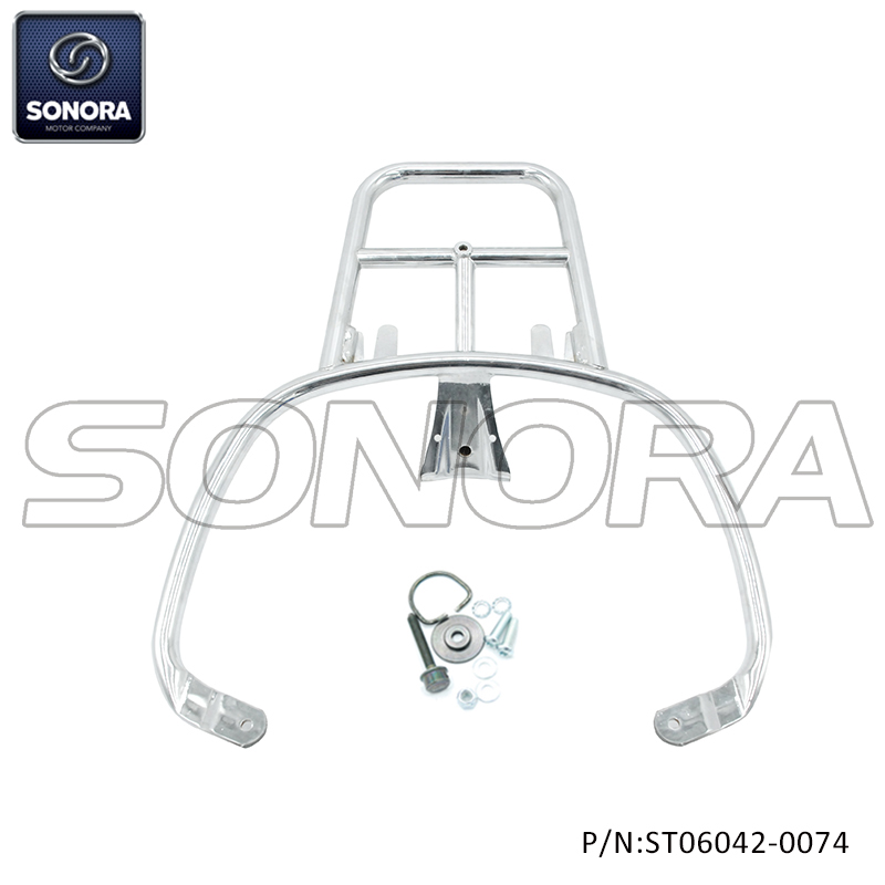 Rear carrrier for Vespa Sprint chrome (P/N:ST06042-0074) Top Quality