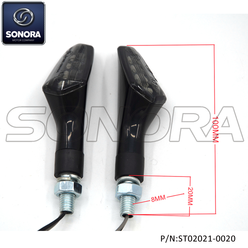 ST02021-0020 Frontal 8, SMD, posterior 2 SMD, luz &aacute;mbar, PCB negro, lente ahumada, soldadura ultras&oacute;nica, LED de marca E (3)