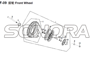 F-09 Front Wheel XS150T-8 CROX For SYM Spare Part Top Quality