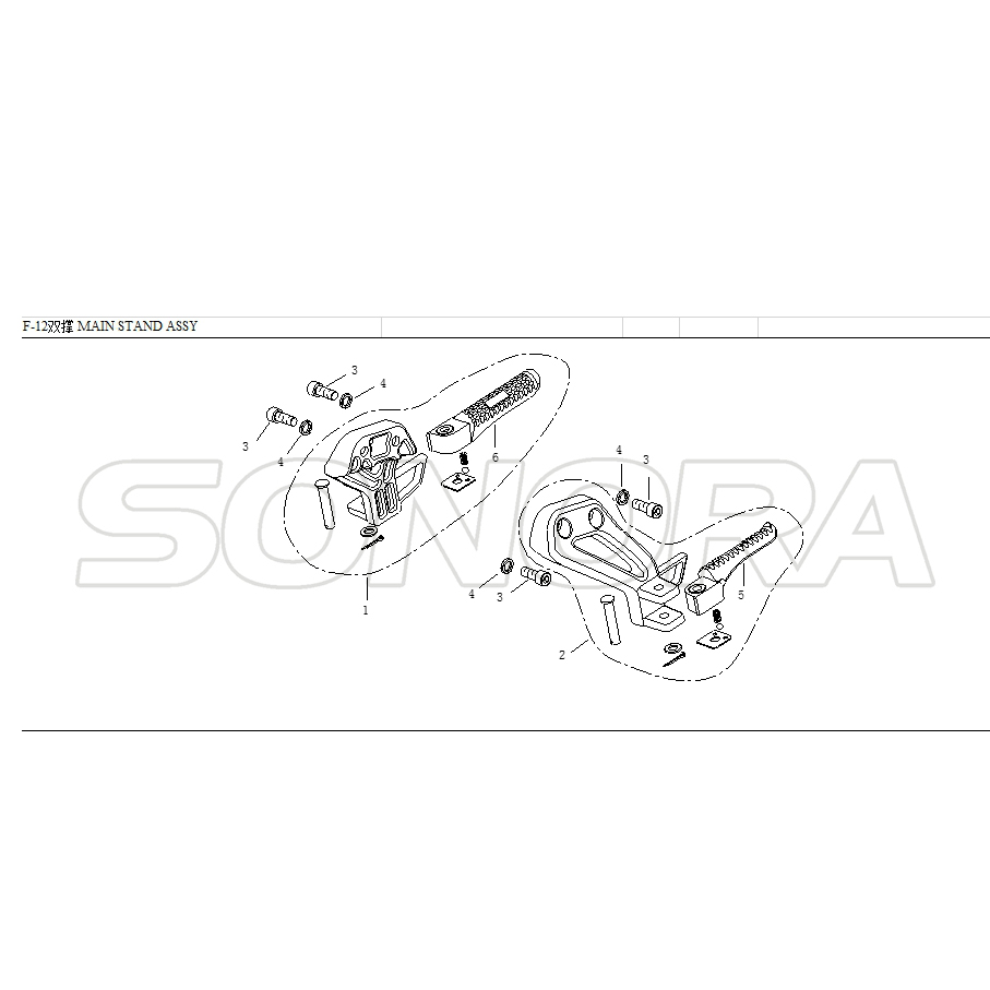 CONJUNTO DEL SOPORTE PRINCIPAL LONGJIA