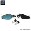 Mirror set oval CNC racing motorcycle scooter univ black with blue glass(P/N:ST06027-0045) Top Quality
