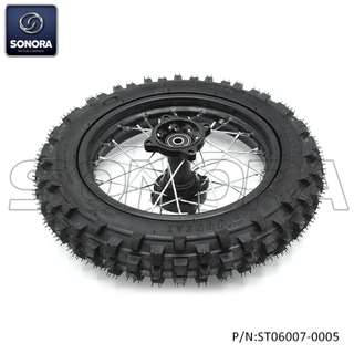 REAR WHEEL WITH TIRE RIM=1.85X12 TIRE=3.00X12(P/N:ST06007-0005) TOP QUALITY
