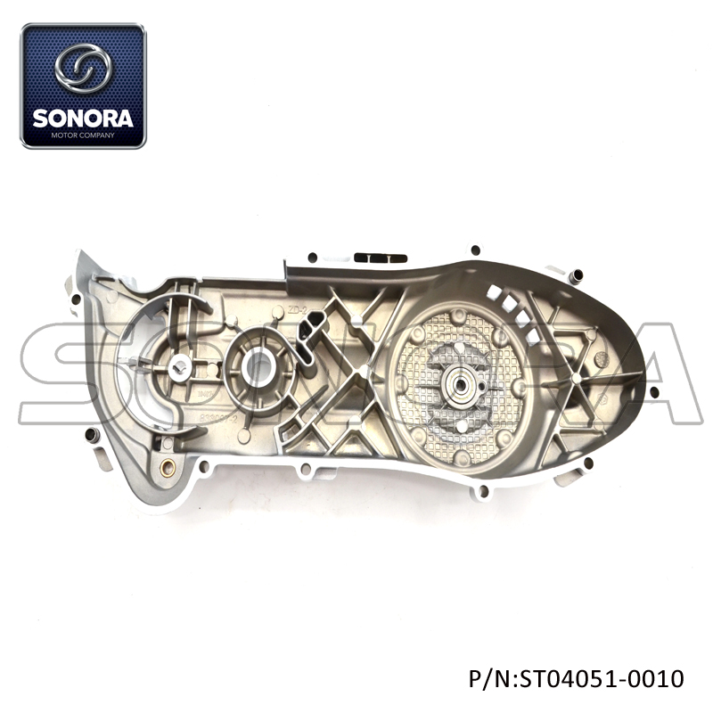 Cubierta del c&aacute;rter izquierdo Vespa Primavera-Negro brillante