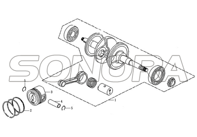 EJE DE CIG&Uuml;E&Ntilde;AL para LONGJIA