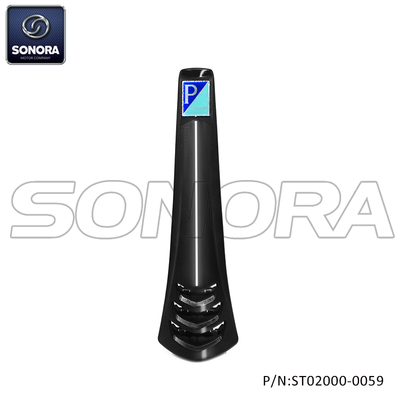 VESPA Sprint primavera Central cover with white light glossy black (P/N:ST02000-0059) Top Quality