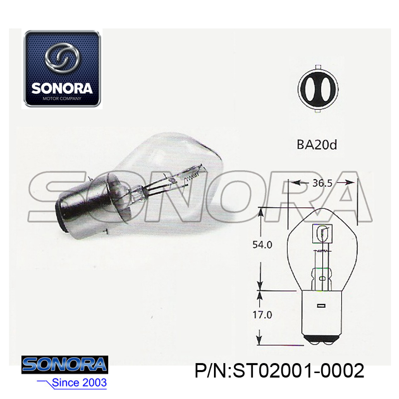 ST02001-0002 12V 35W S2 Bombilla Ba20d