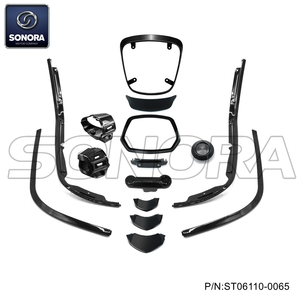 Vespa Sprint 2018- styling kits glossy black (P/N:ST06110-0065) Top Quality