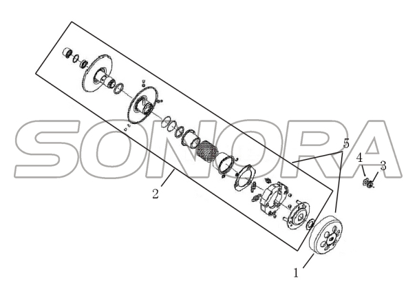 CONJUNTO DE POLEA CONDUCIDA PARA LONGJIA