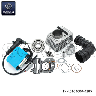 Vespa Sprint Primavera E4 80CC 49MM Tuning ECU with gear set and big bore cylinder blue (P/N:ST03000-0185) Top Quality
